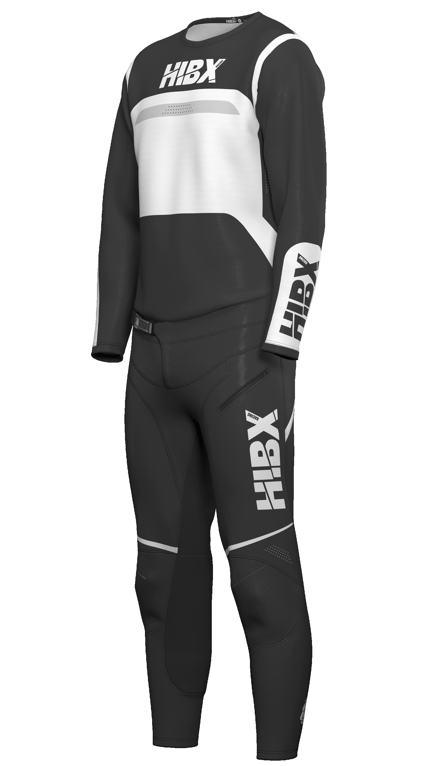 Jersey Enduro / MX S001 ( Racing Fit ) Black & White